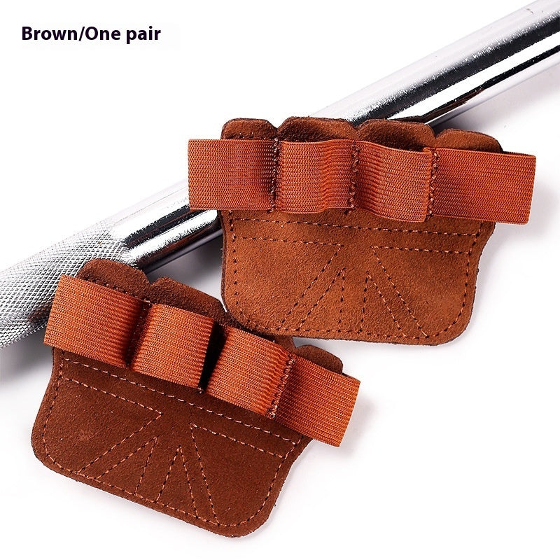 Cowhide Fitness Booster Stripe Four Fingers Hand Protector Fitness Protective Gear