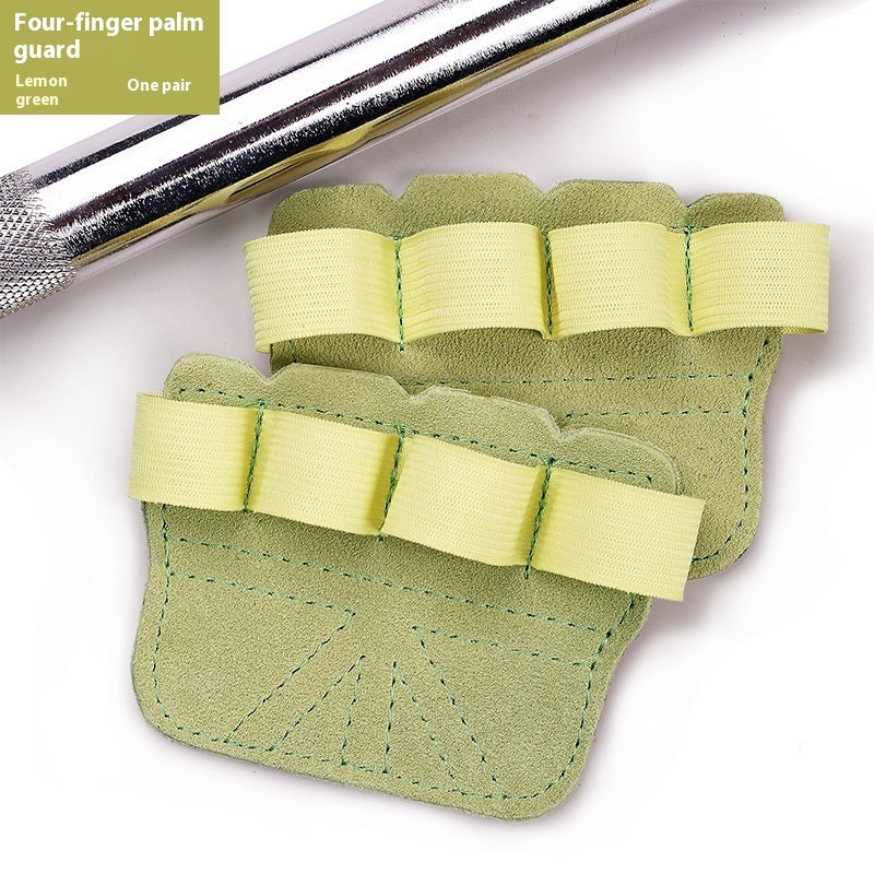 Cowhide Fitness Booster Stripe Four Fingers Hand Protector Fitness Protective Gear