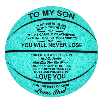 Pu Sweat Absorbing Standard Basketball Lettering Commemorative Basketball