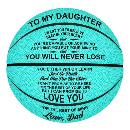 Pu Sweat Absorbing Standard Basketball Lettering Commemorative Basketball