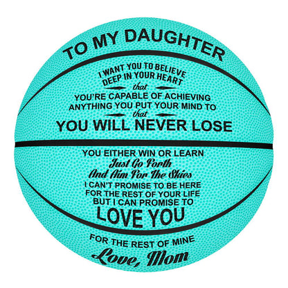 Pu Sweat Absorbing Standard Basketball Lettering Commemorative Basketball