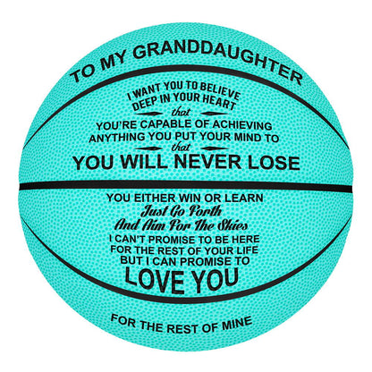 Pu Sweat Absorbing Standard Basketball Lettering Commemorative Basketball