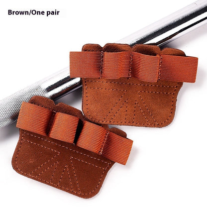 Cowhide Fitness Booster Stripe Four Fingers Hand Protector Fitness Protective Gear